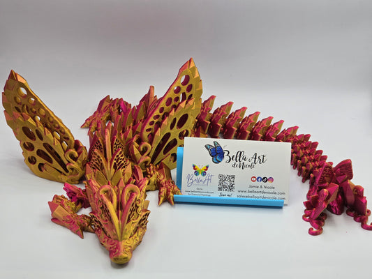 Articulated Dragon Guardians - Fae Wolf Dragon with Wings