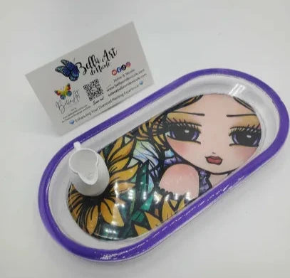 Handcrafted Licensed Hannah Lynn Artwork Resin Trays