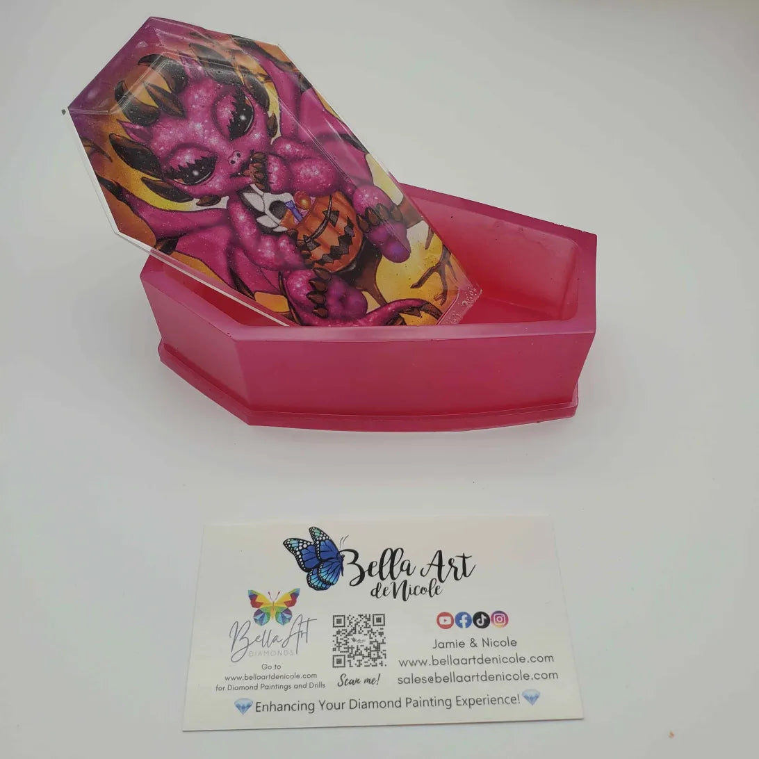 Handcrafted Emma Casey Art Resin Coverminders, Trays & Trinket Boxes