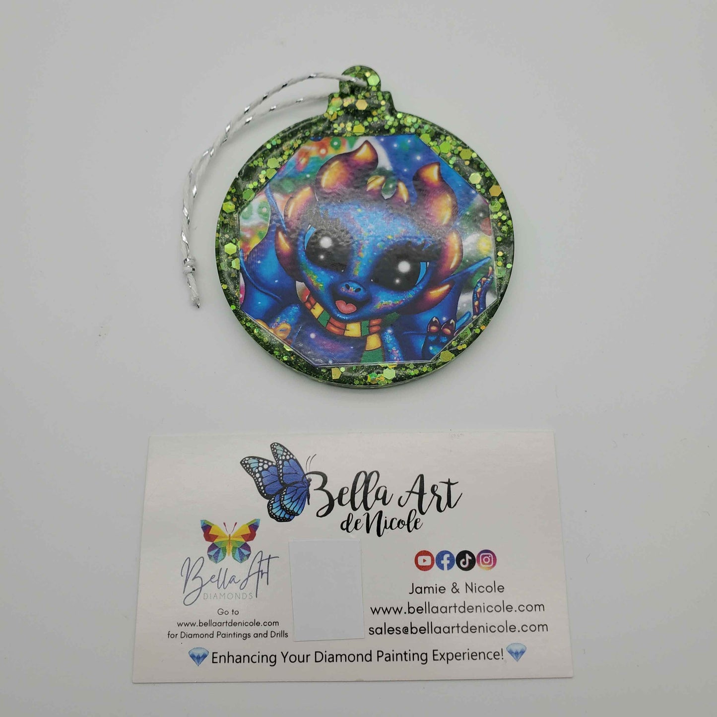 Handcrafted Licensed Emma Casey Resin Art Christmas Ornaments