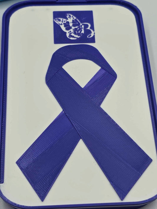 NEW LIMITED Edition 2 Item Series of Awareness Ribbon Diamond Painting Stackable Drill Trays + Matching Ribbon Coverminder