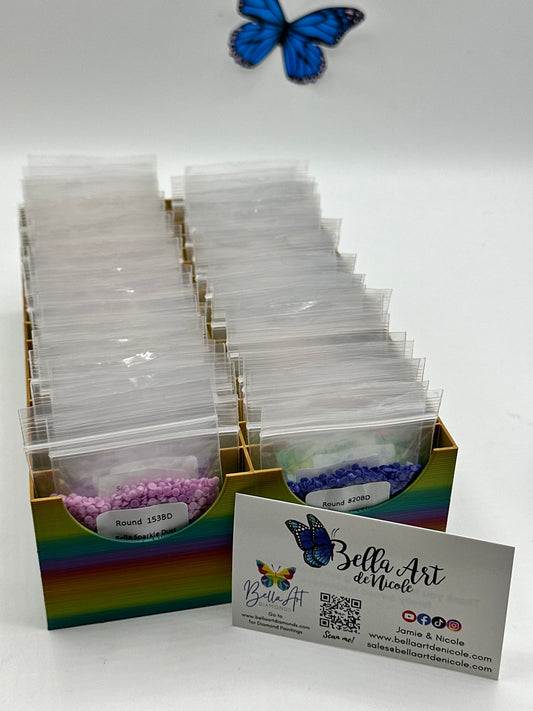Mixed Facet Round Bella Sparkle Dust Diamond Painting Drills
