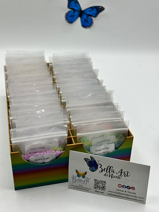 Mixed Facet Square Bella Sparkle Dust Diamond Painting Drills