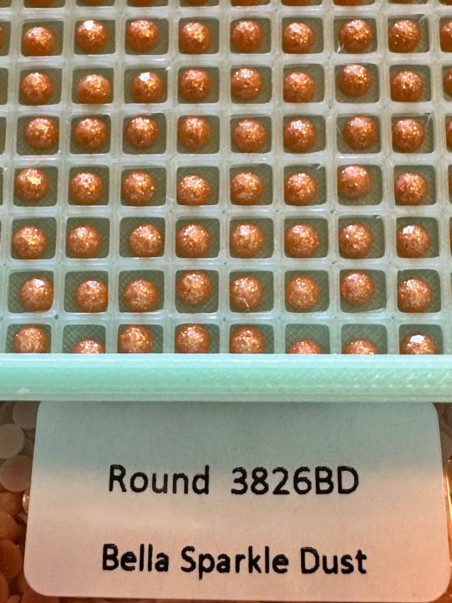 Round Bella Sparkle Dust Diamond Painting Drills in 10 gram bags