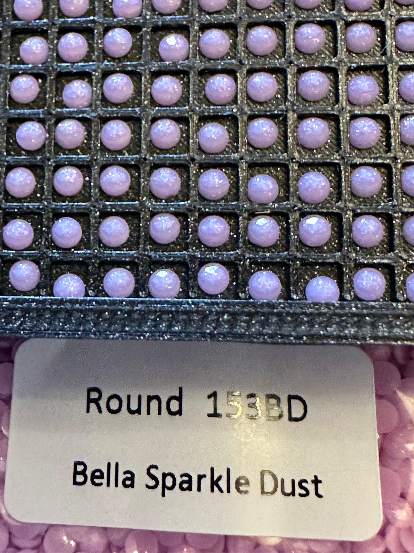 Round Bella Sparkle Dust Diamond Painting Drills in 10 gram bags