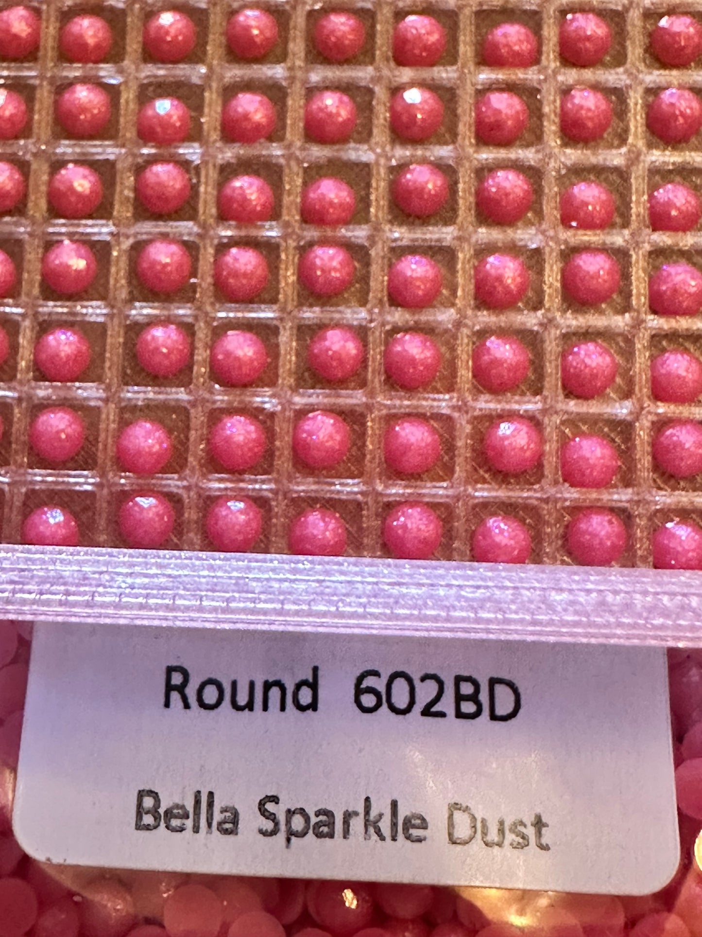 Round Bella Sparkle Dust Diamond Painting Drills in 10 gram bags