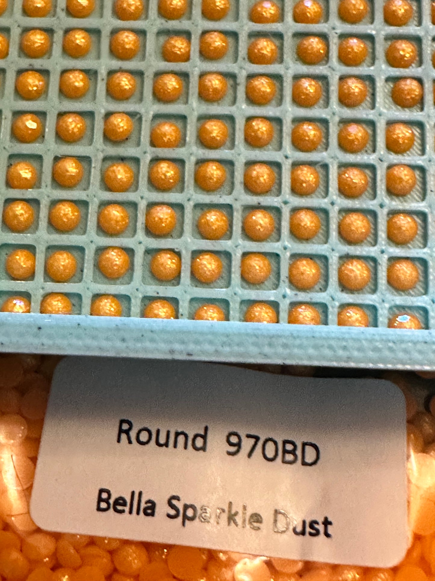 Round Bella Sparkle Dust Diamond Painting Drills in 10 gram bags