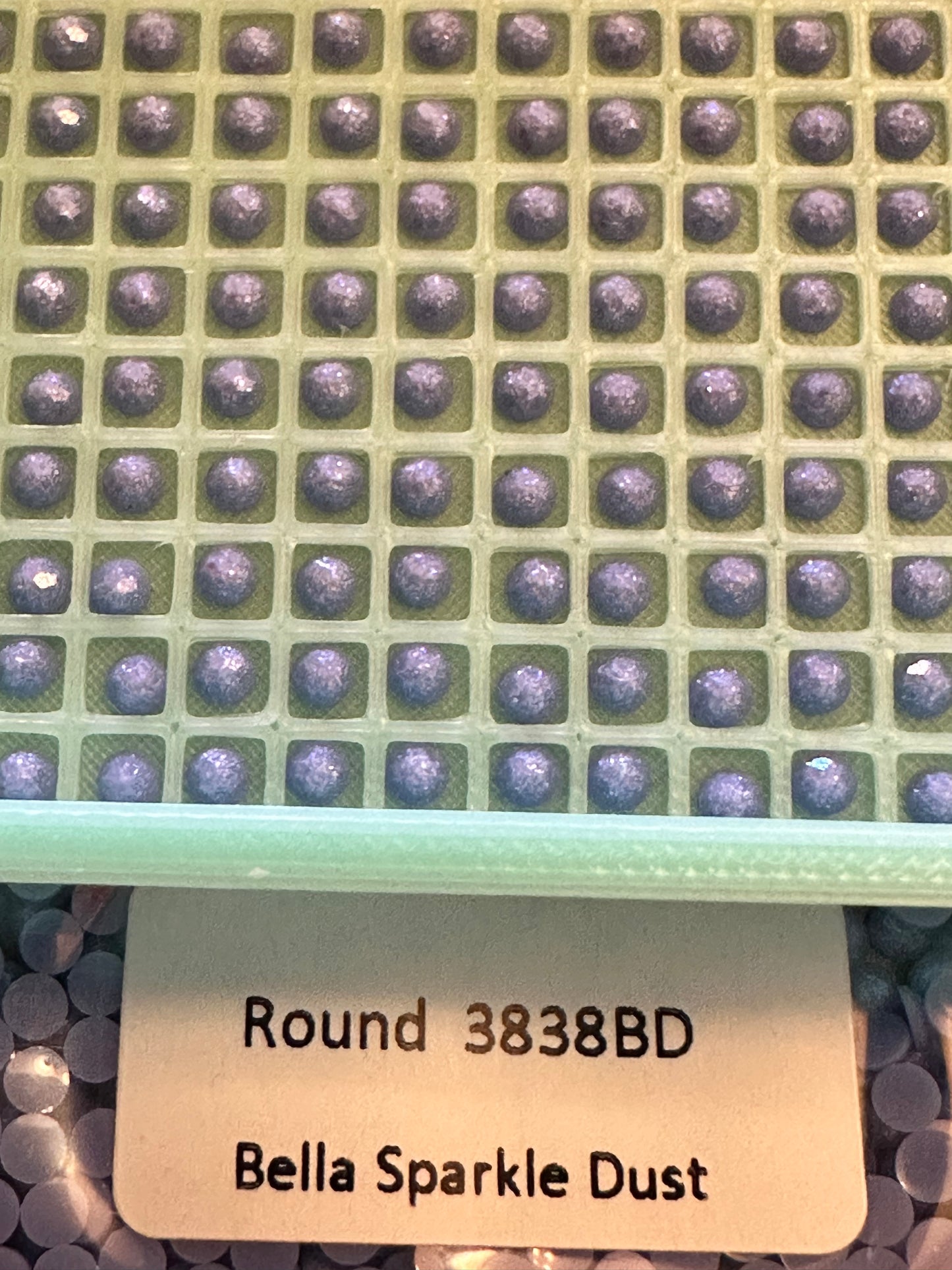 Round Bella Sparkle Dust Diamond Painting Drills in 10 gram bags