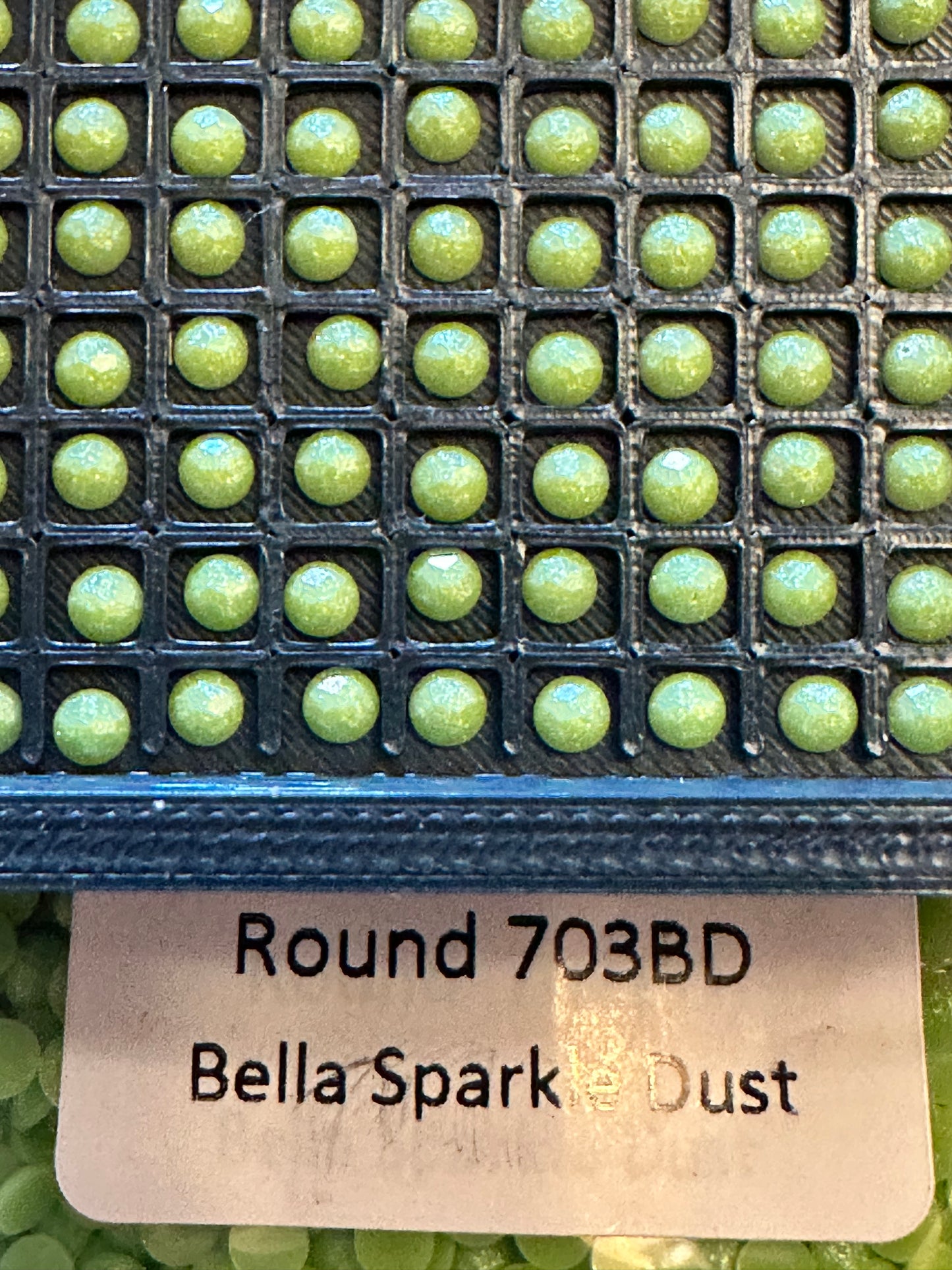 Round Bella Sparkle Dust Diamond Painting Drills in 10 gram bags