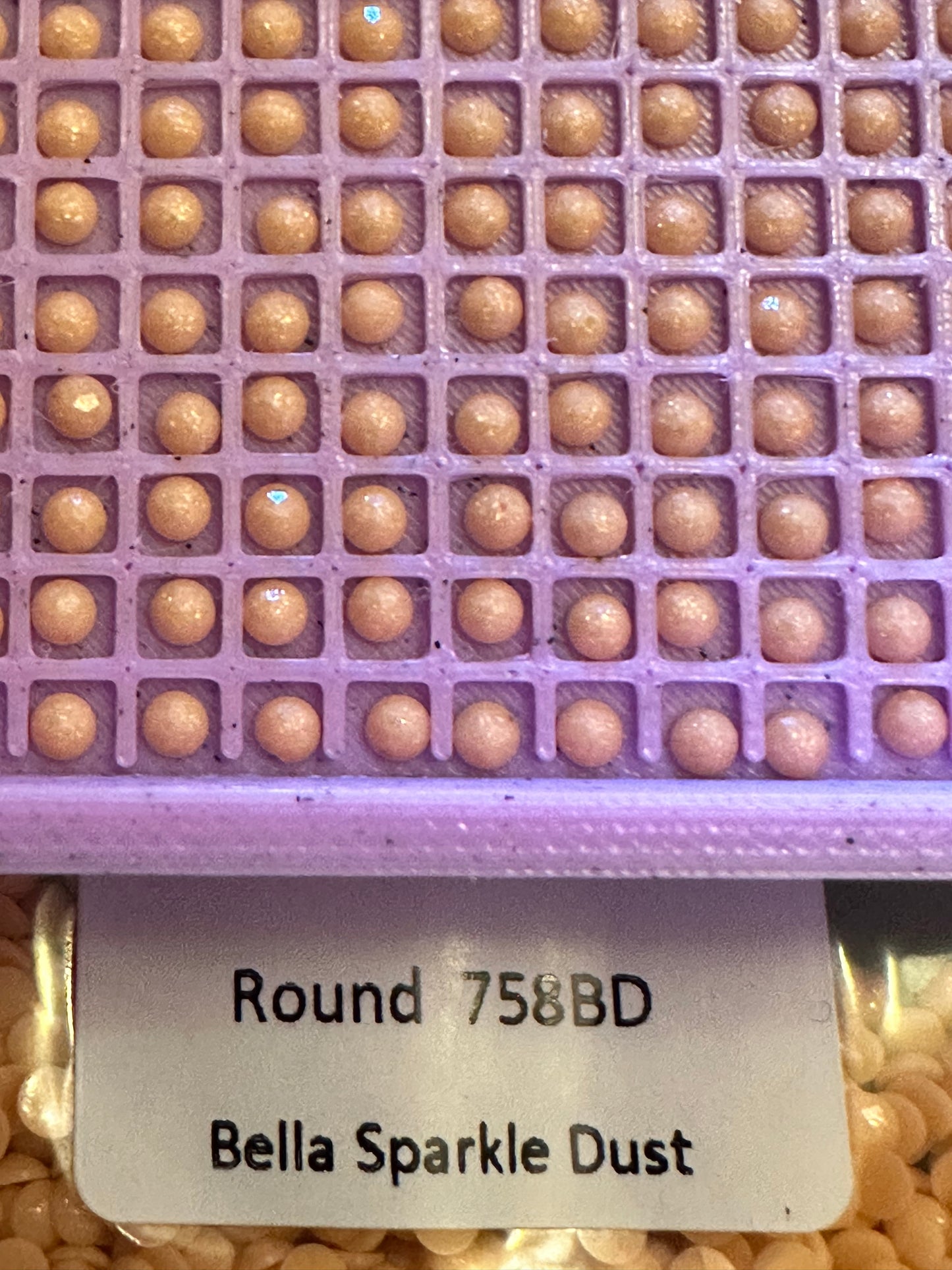 Round Bella Sparkle Dust Diamond Painting Drills in 10 gram bags