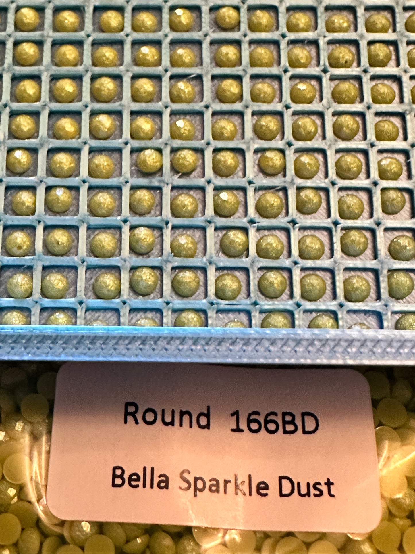 Round Bella Sparkle Dust Diamond Painting Drills in 10 gram bags