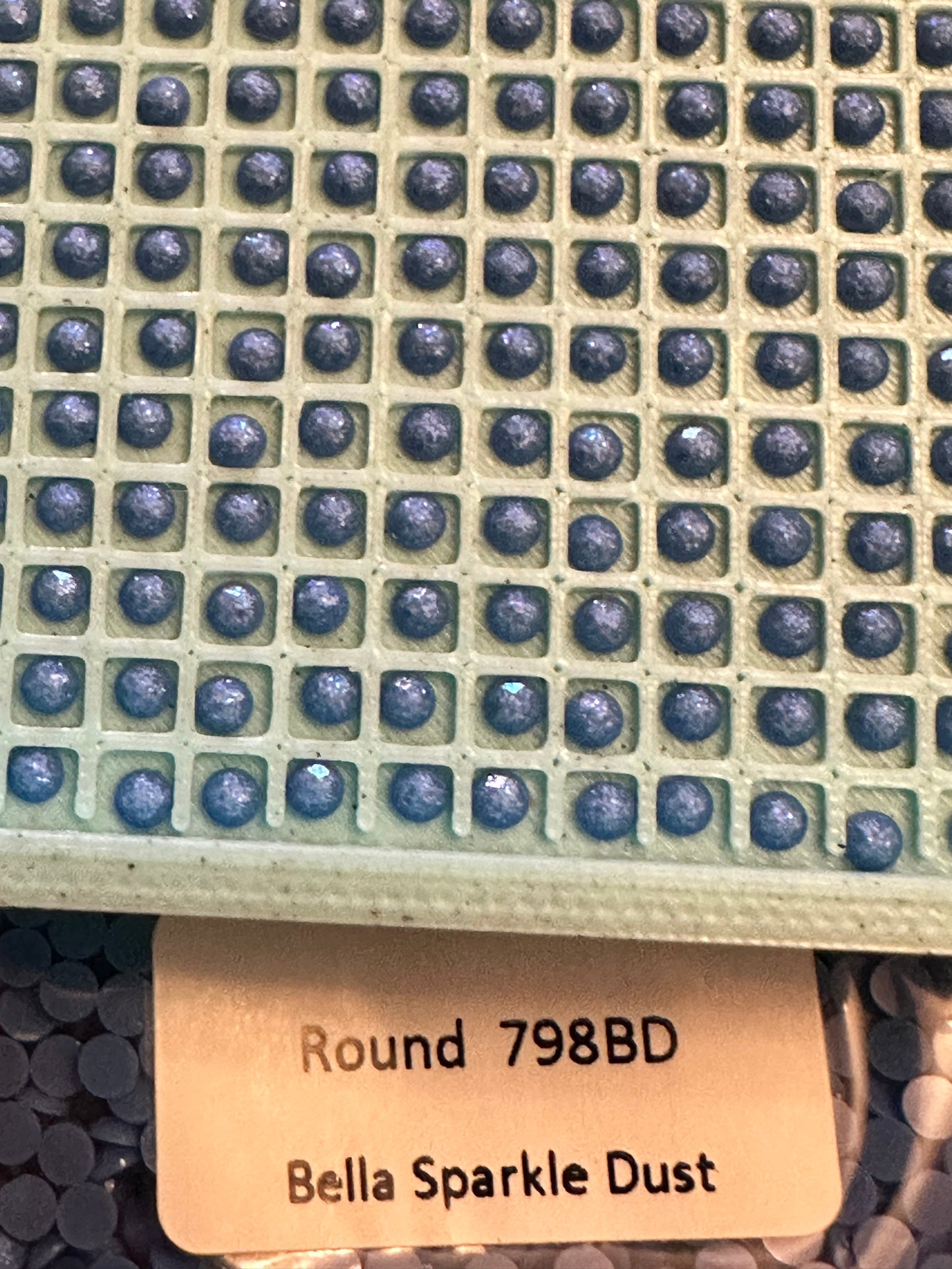 Round Bella Sparkle Dust Diamond Painting Drills in 10 gram bags
