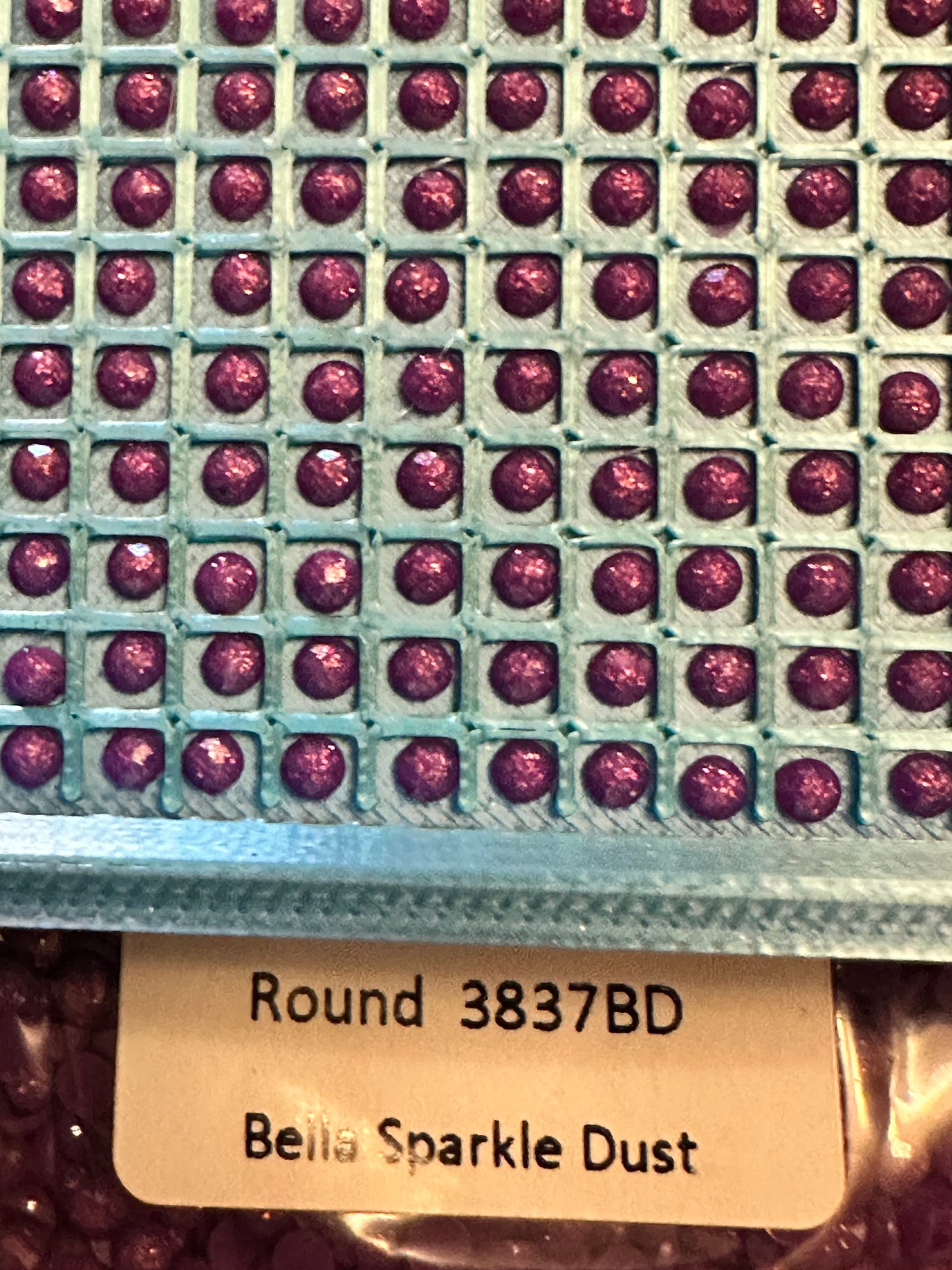 Round Bella Sparkle Dust Diamond Painting Drills in 10 gram bags