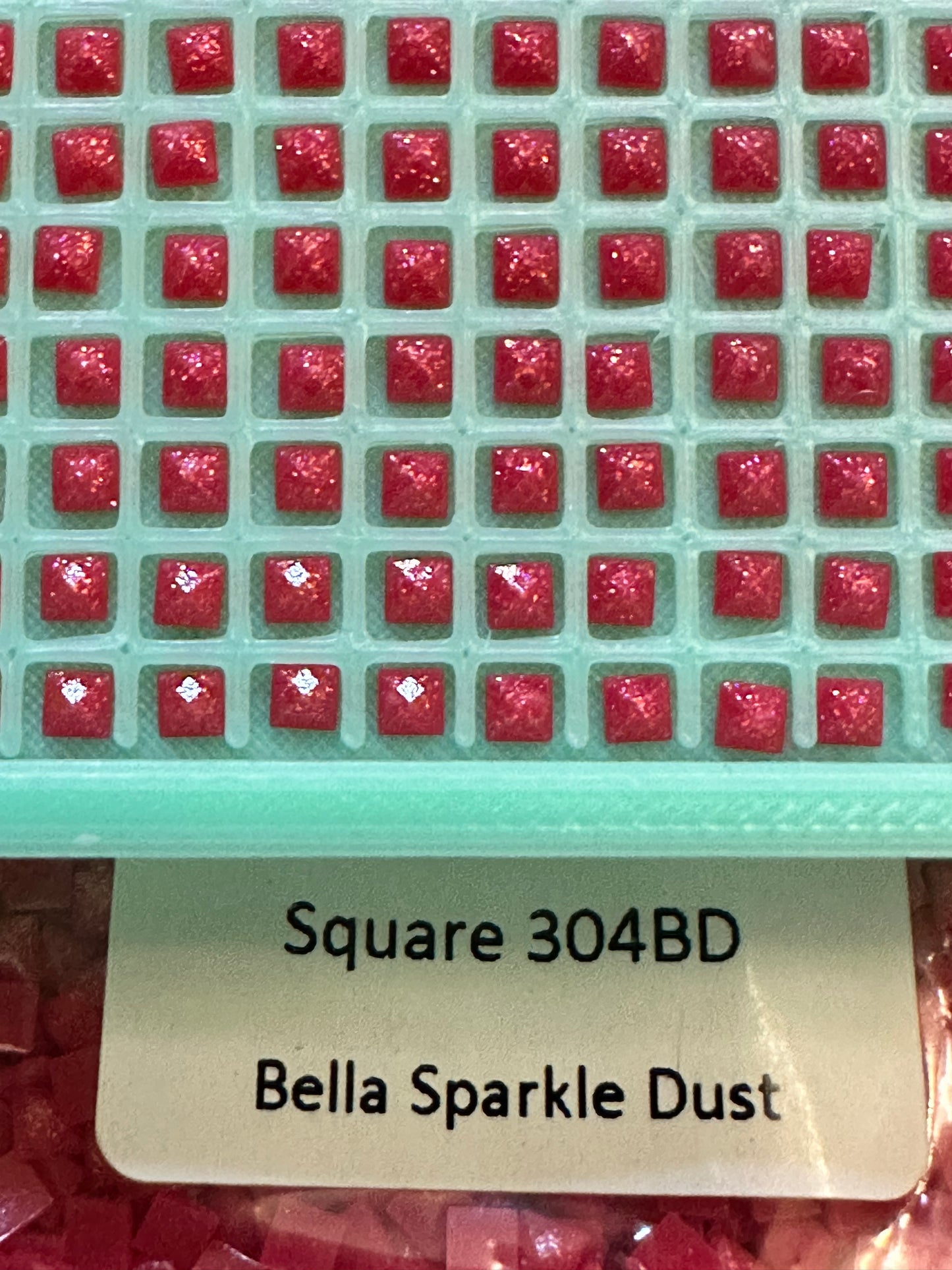 Square Bella Sparkle Dust Diamond Painting Drills in 10 gram bags
