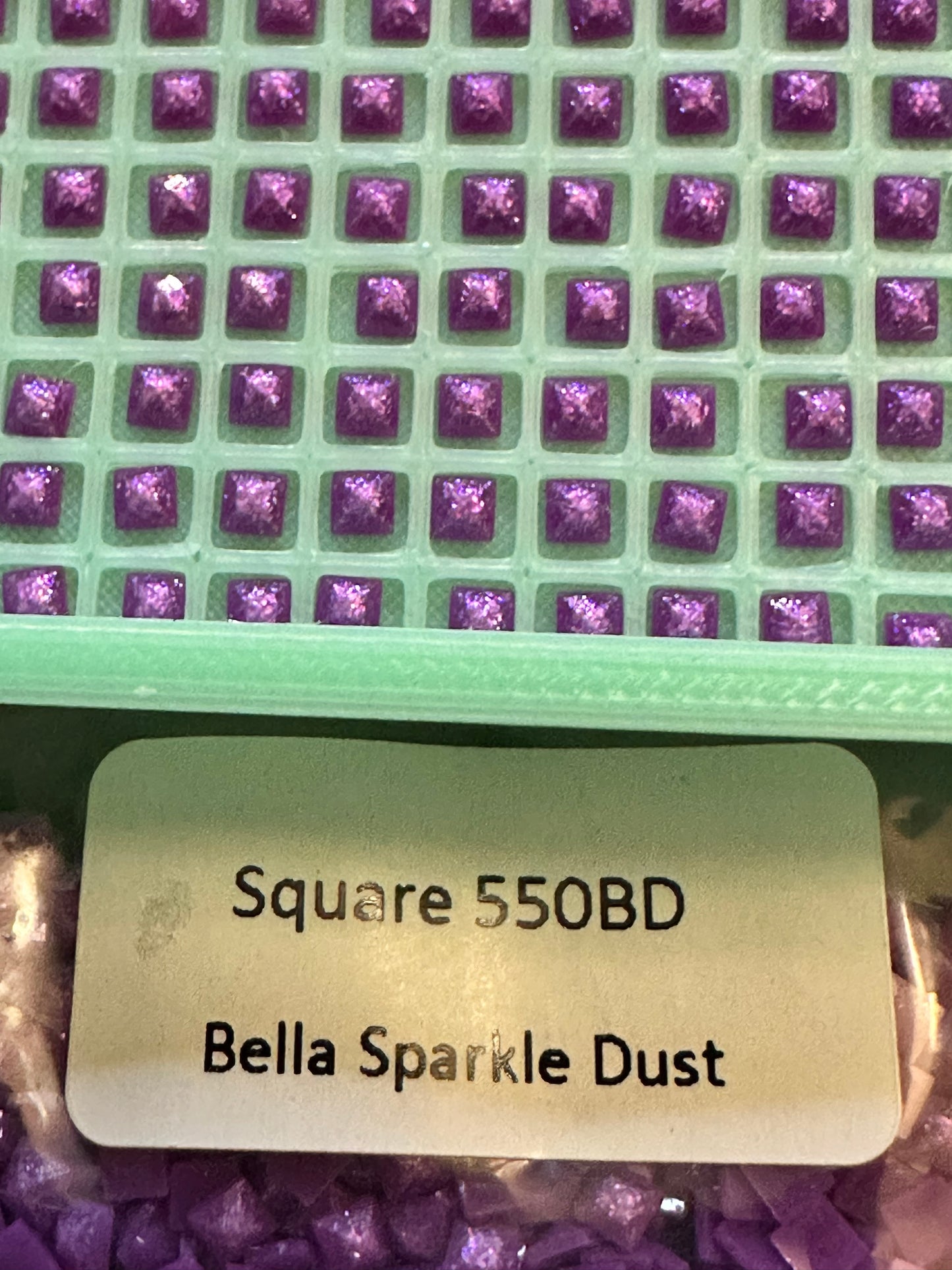 Square Bella Sparkle Dust Diamond Painting Drills in 10 gram bags