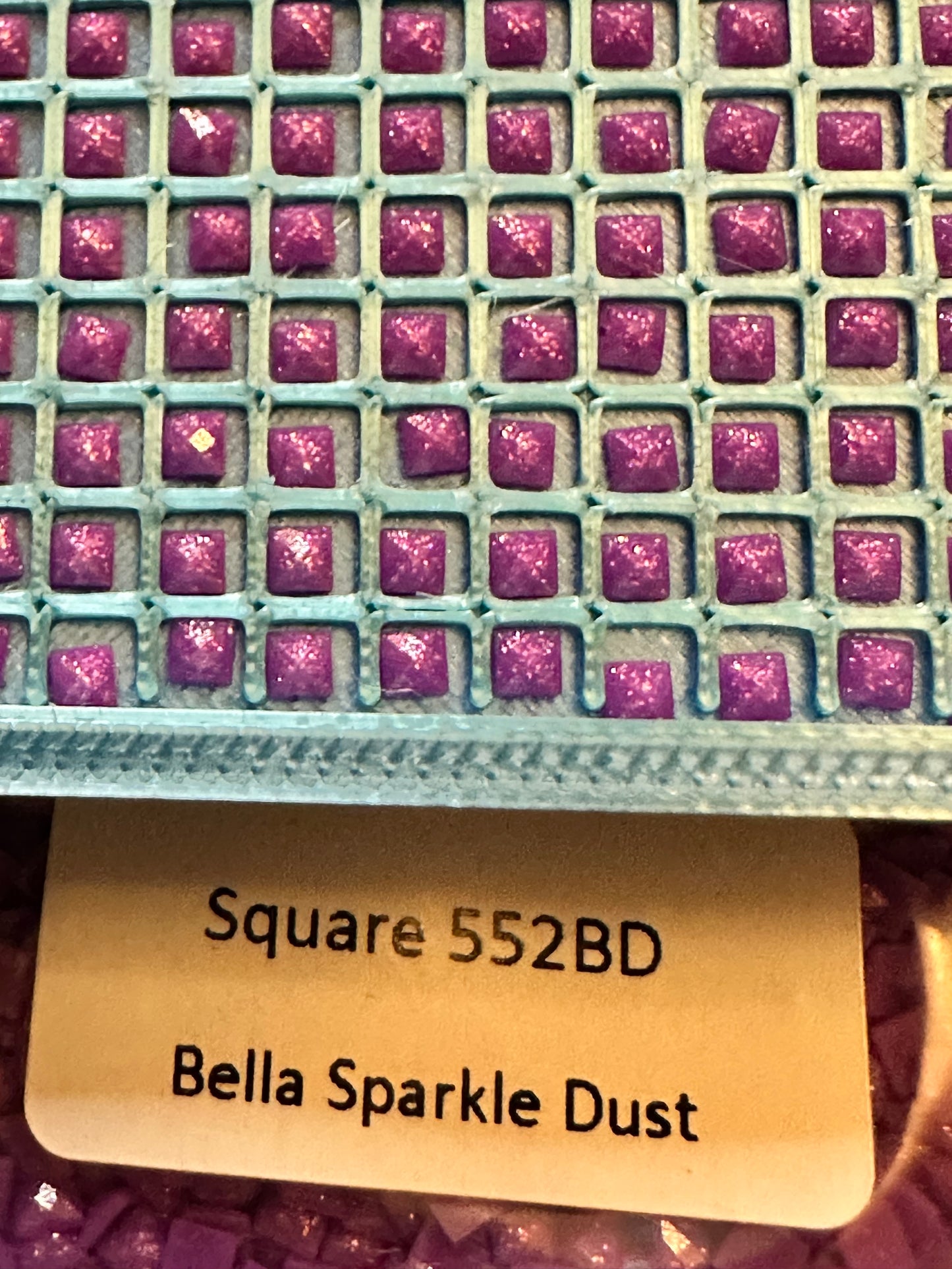 Square Bella Sparkle Dust Diamond Painting Drills in 10 gram bags