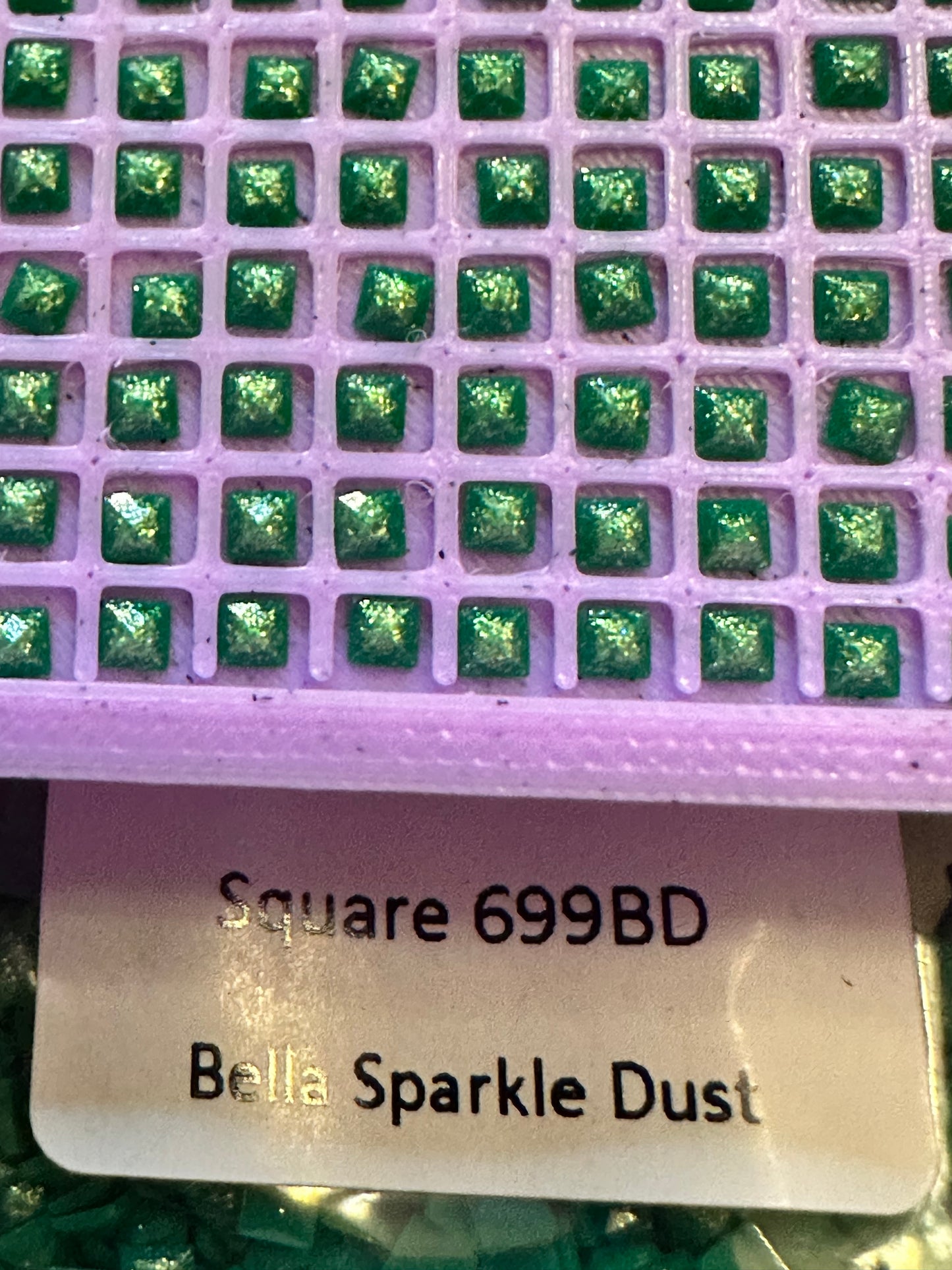 Square Bella Sparkle Dust Diamond Painting Drills in 10 gram bags