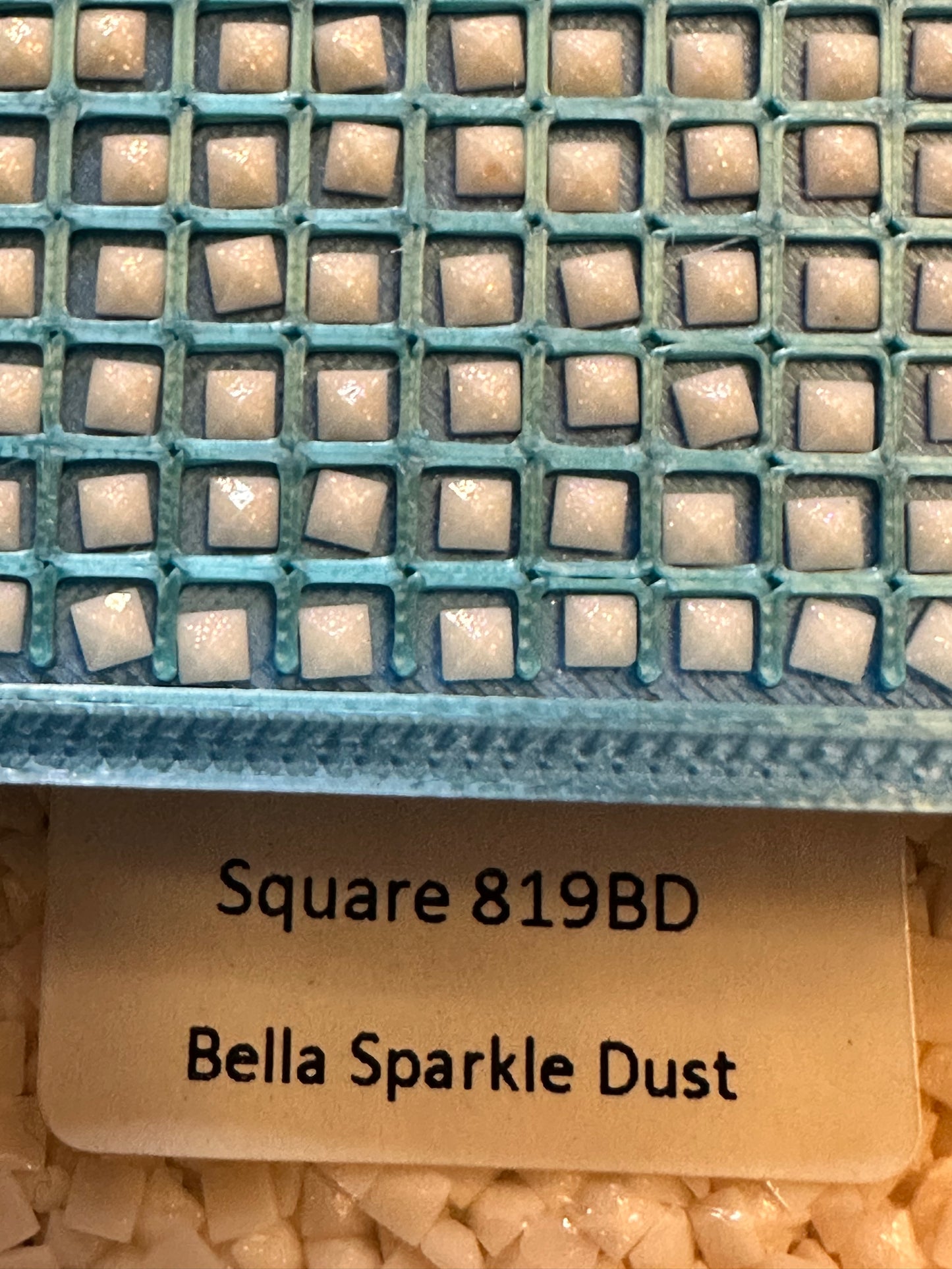Square Bella Sparkle Dust Diamond Painting Drills in 10 gram bags