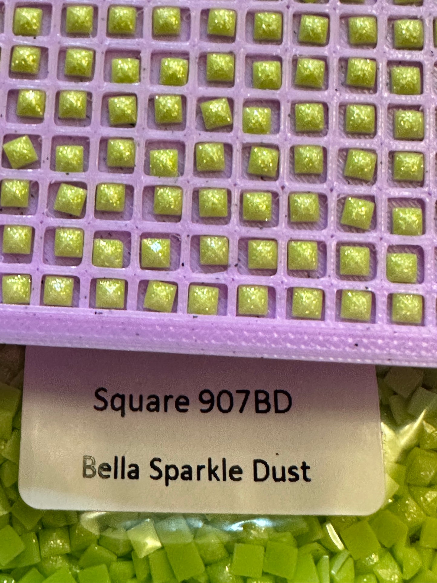 Square Bella Sparkle Dust Diamond Painting Drills in 10 gram bags