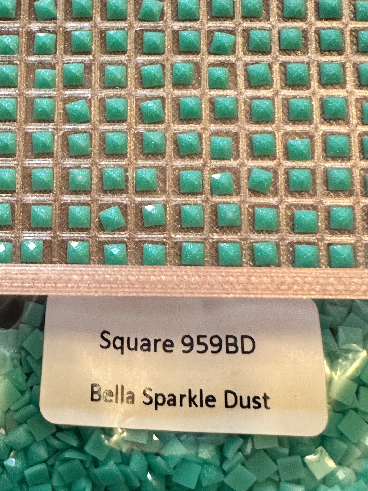 Square Bella Sparkle Dust Diamond Painting Drills in 10 gram bags
