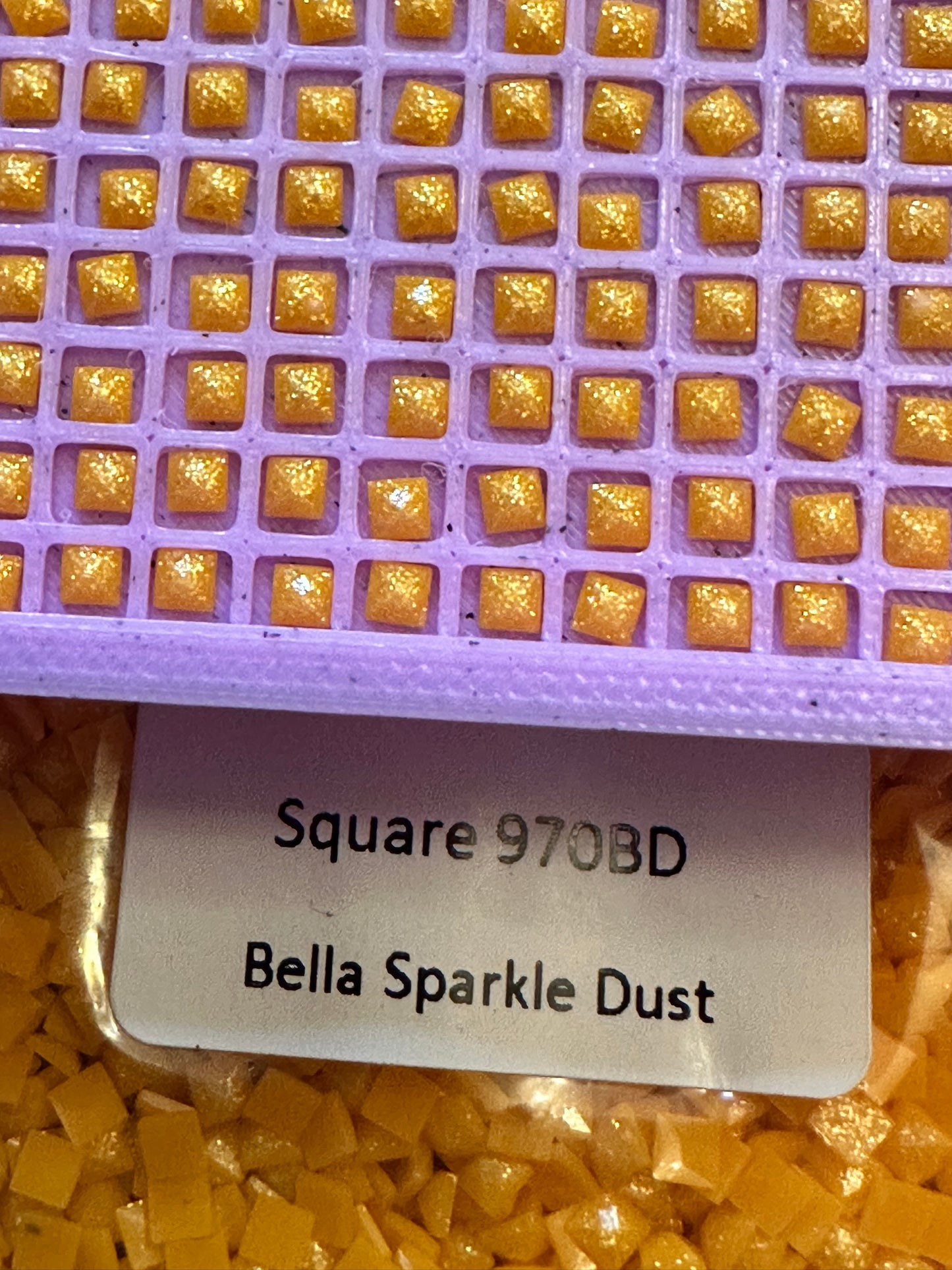 Square Bella Sparkle Dust Diamond Painting Drills in 10 gram bags