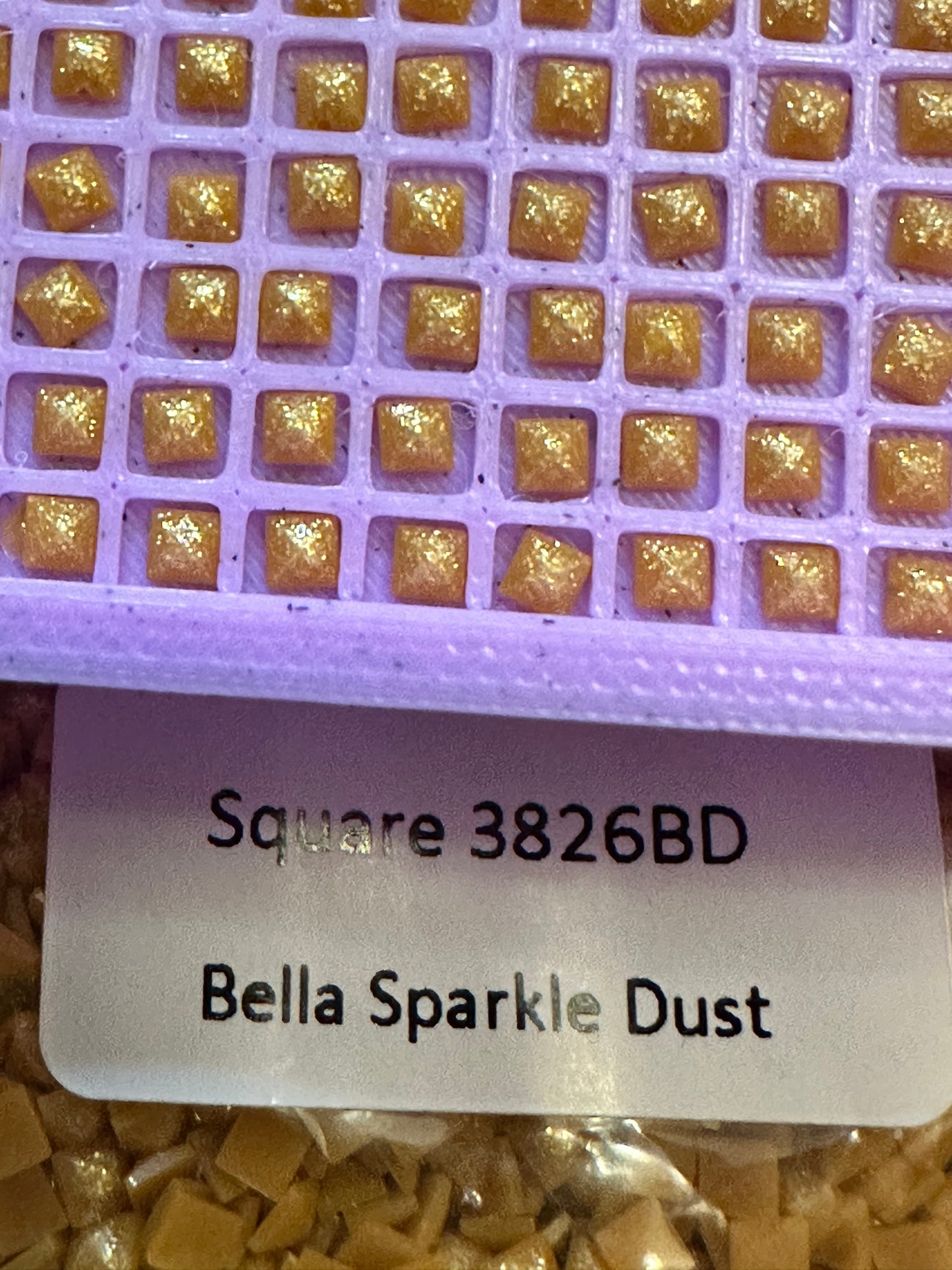 Square Bella Sparkle Dust Diamond Painting Drills in 10 gram bags
