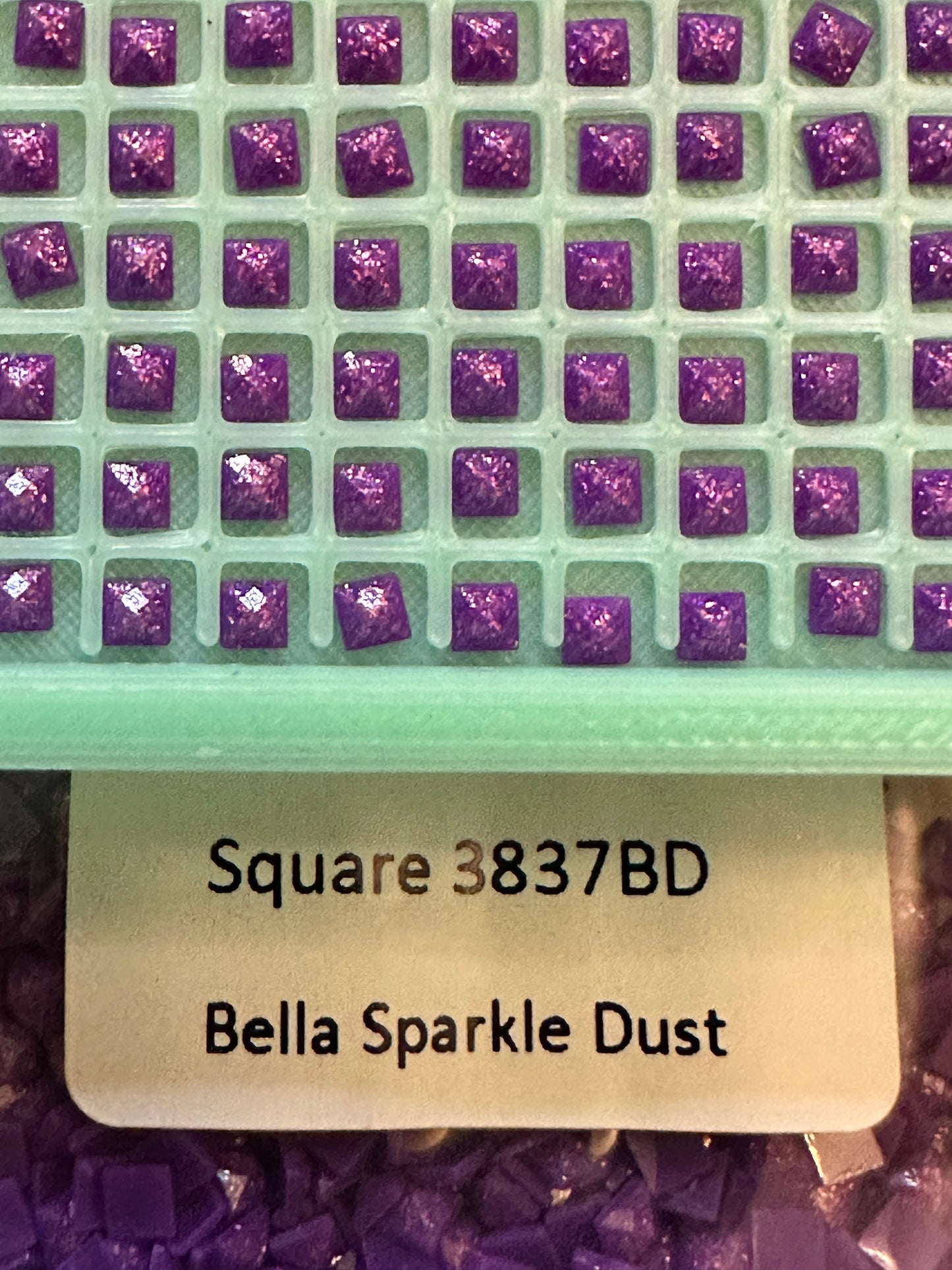 Square Bella Sparkle Dust Diamond Painting Drills in 10 gram bags