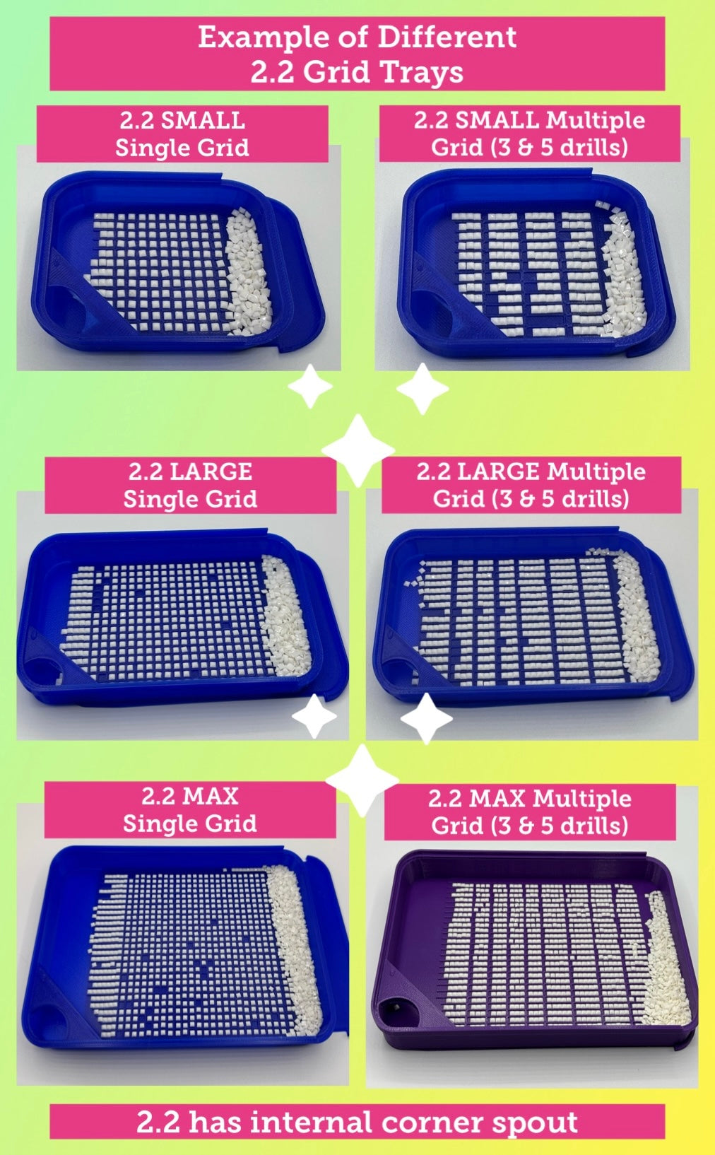 Licensed Emma Casey's 3D Printed & Resin Hybrid Diamond Painting Drill Trays
