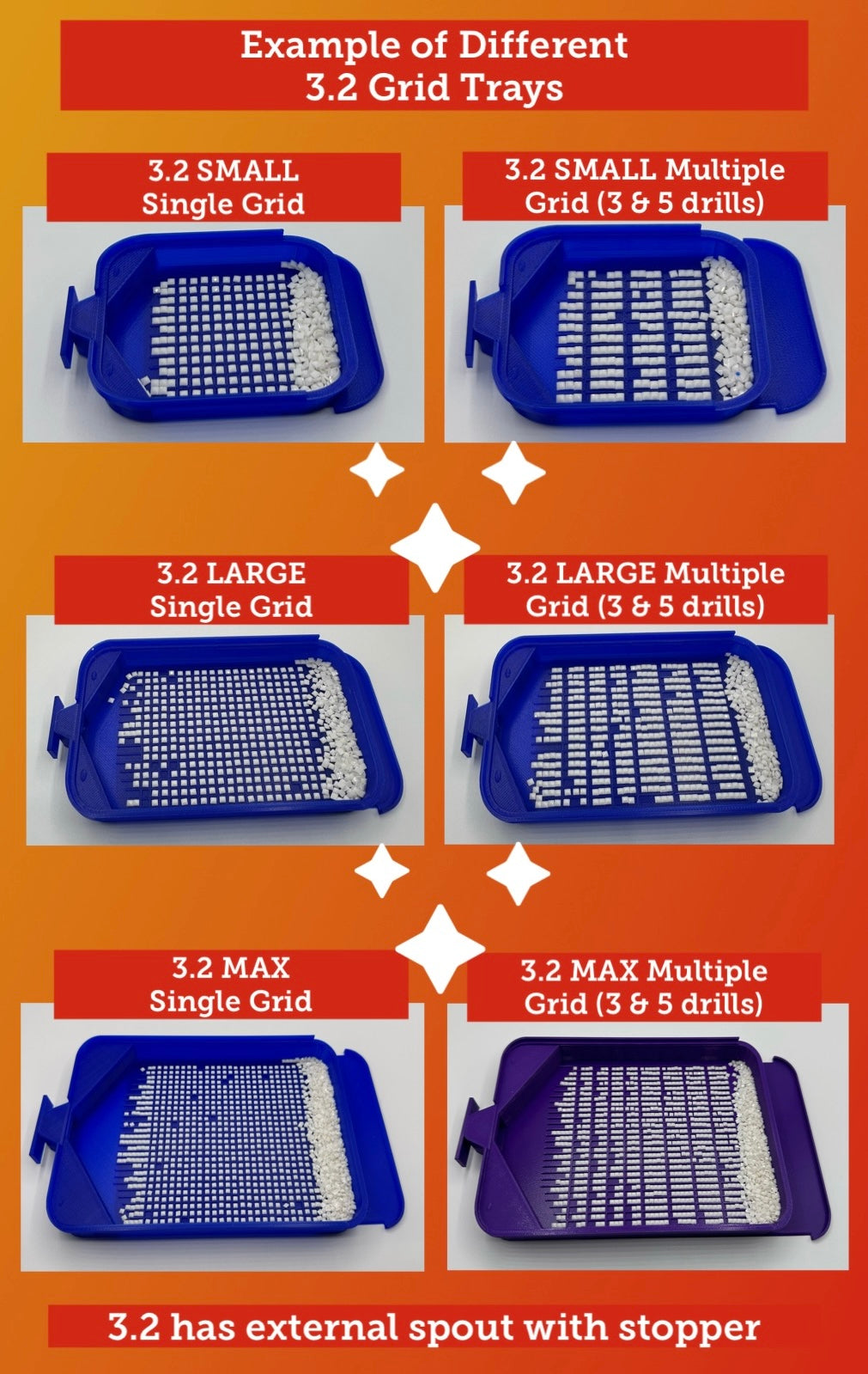 NEW 2.2 & 3.2 LIMITED EDITION Pumpkin Spice Diamond Painting Stackable Drill Trays