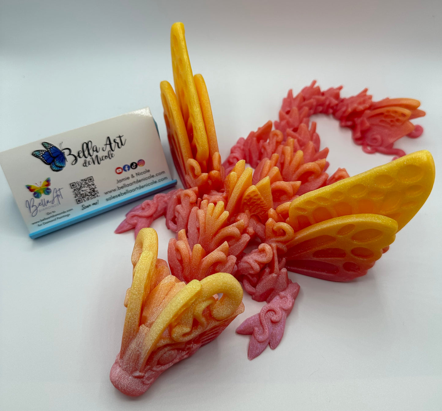 Articulated Dragon Tray Guardians - Baby Butterfly Dragon with Wings