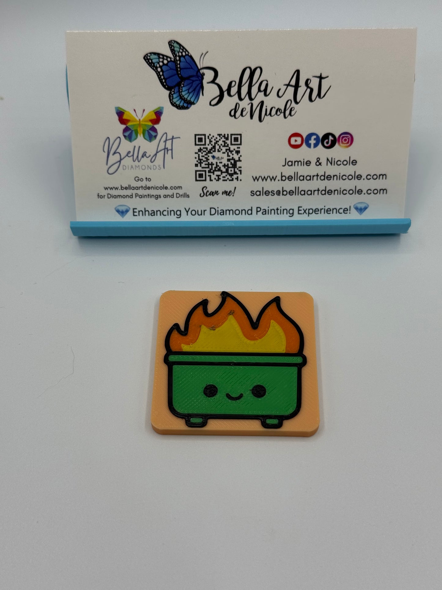 Dumpster Fire Diamond Painting Drill Trays and Coverminder