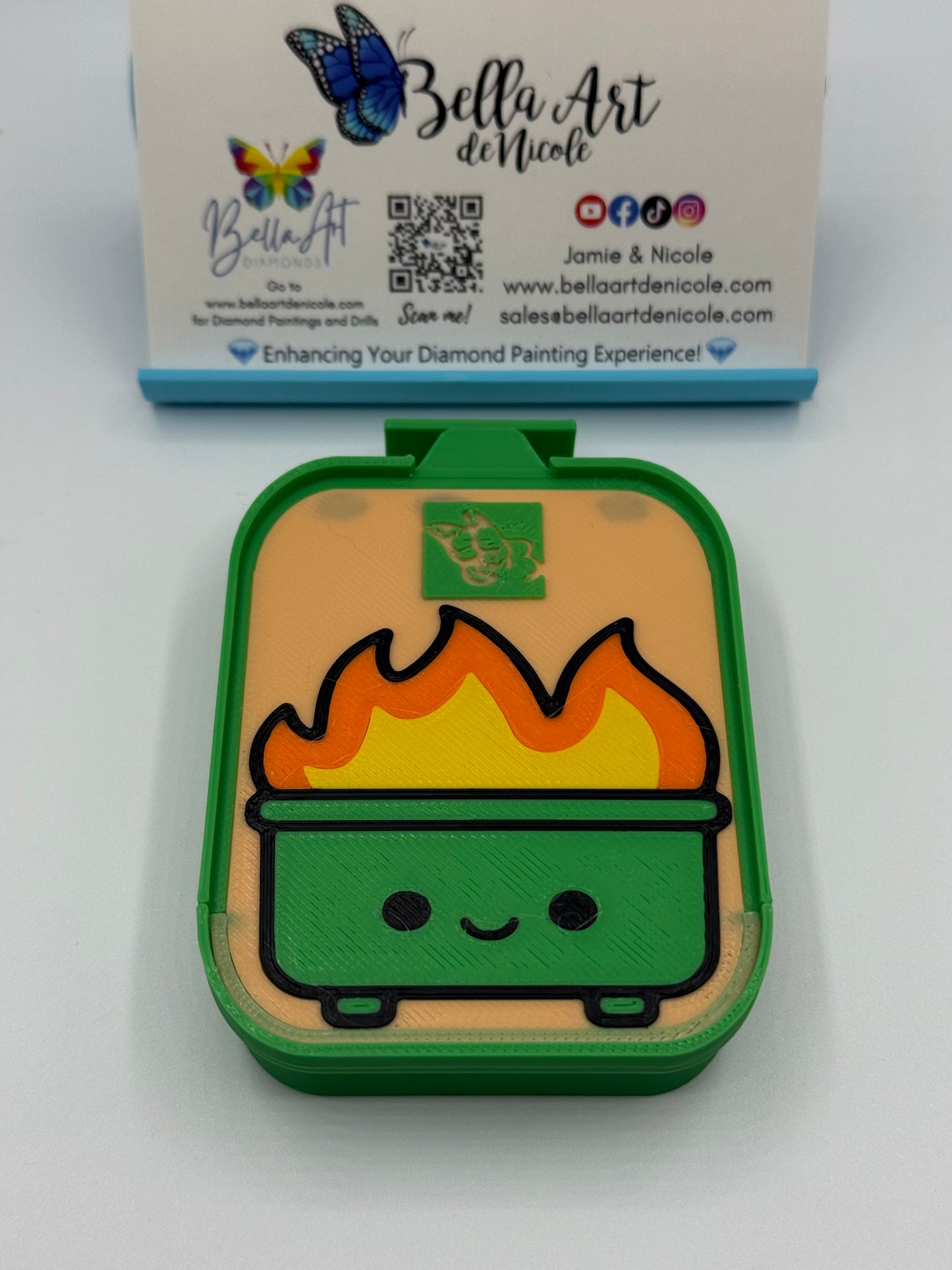 Dumpster Fire Diamond Painting Drill Trays and Coverminder