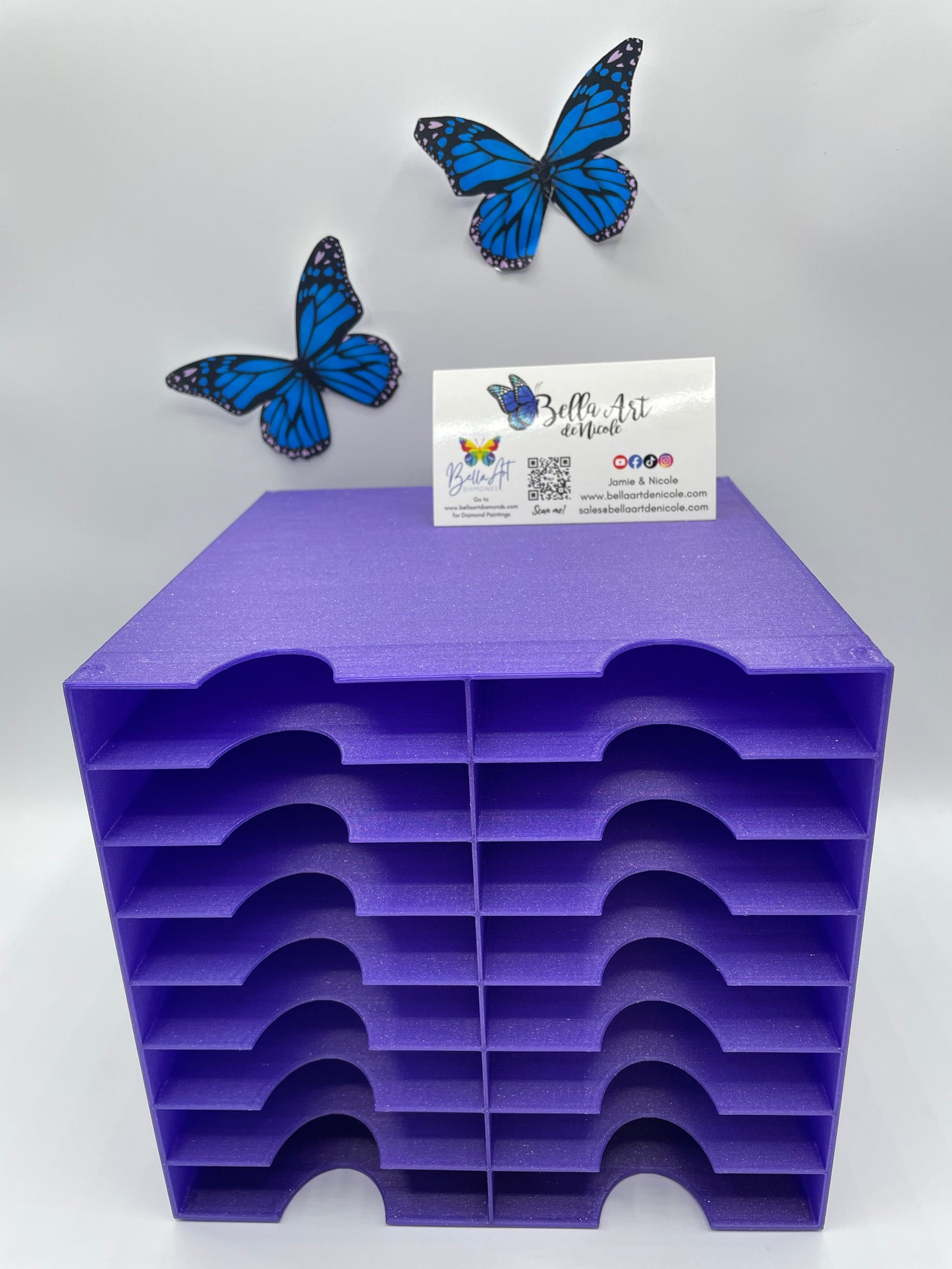 16 Slot Multitower for Bella Art de Nicole 3 Divider & Thingiverse Diamond Painting Trays