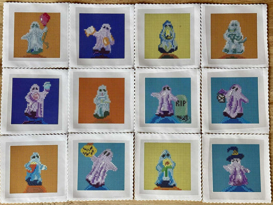 12 Full Square Drill Mini Diamond Paintings: Lauren Laguire's Ghost Series