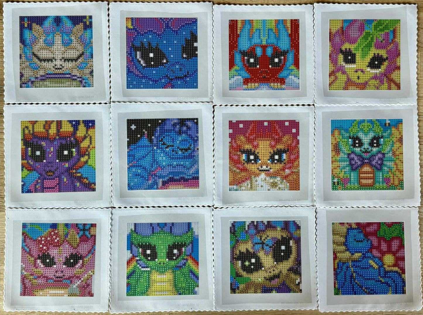 12 Full Square Drill Mini Diamond Paintings: Emma Casey's Dragon Series