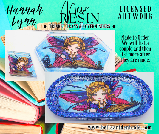 Hand Made Licensed Hannah Lynn Artwork Resin Trays