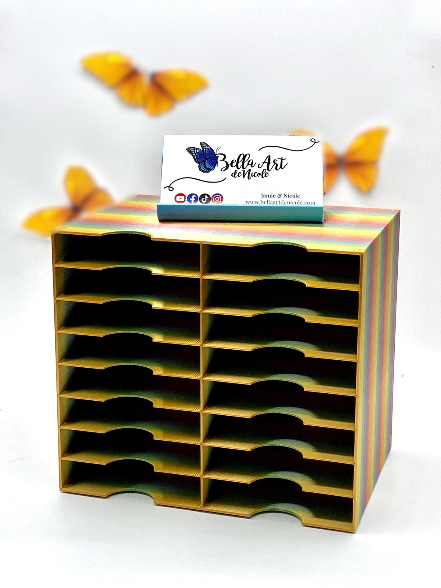 16 Slot Multitower for Bella Art de Nicole 3 Divider & Thingiverse Diamond Painting Trays