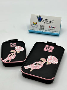 LIMITED Edition Skeleton Hand with Pink Rose Diamond Painting Stackable Drill Trays