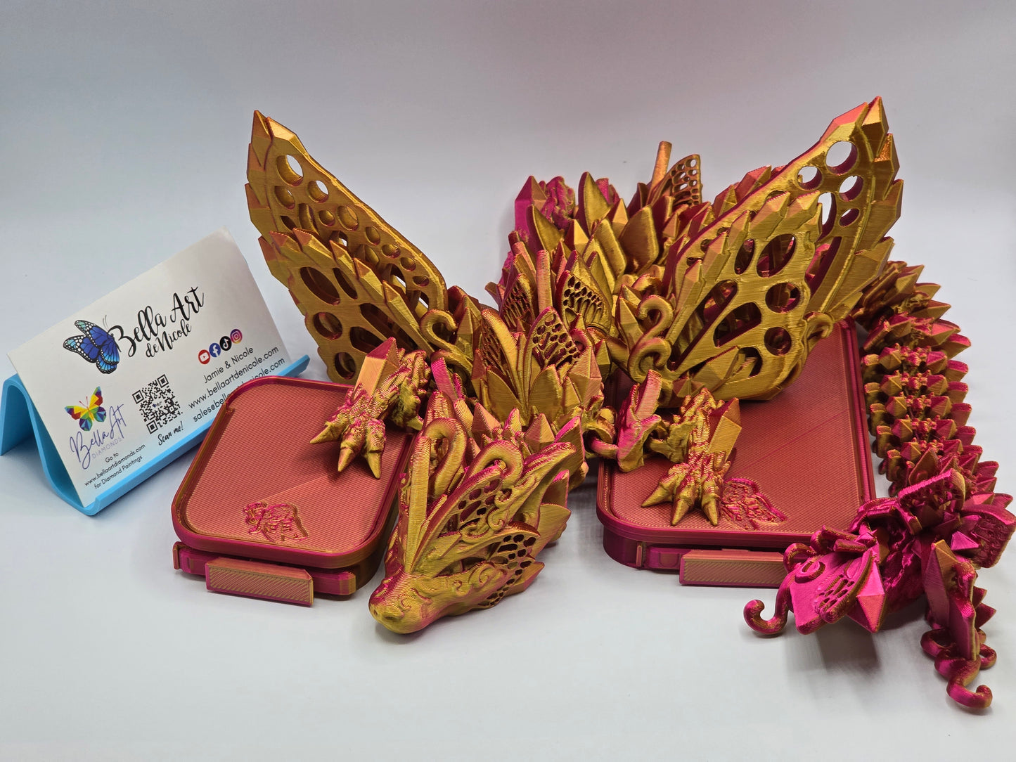 Articulated Dragon Guardians - Fae Wolf Dragon with Wings