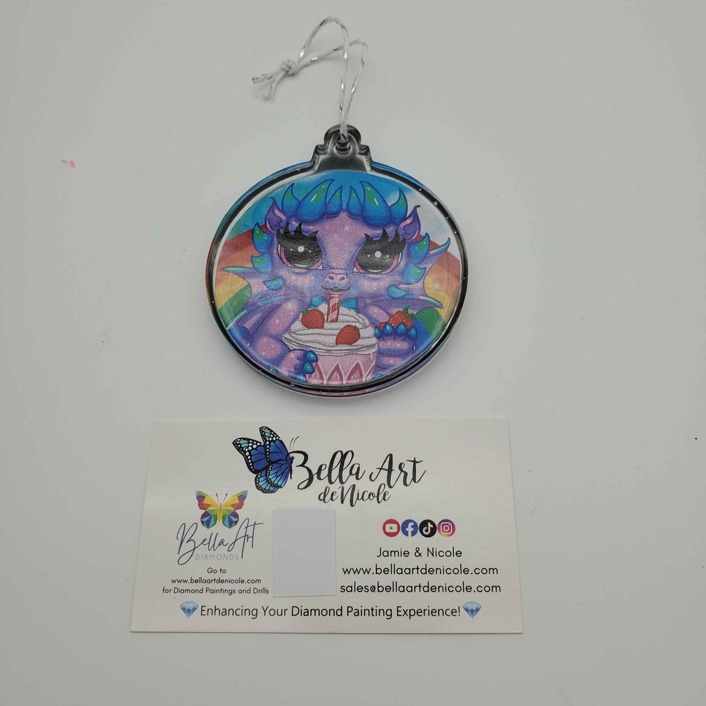 Handcrafted Licensed Emma Casey Resin Art Christmas Ornaments