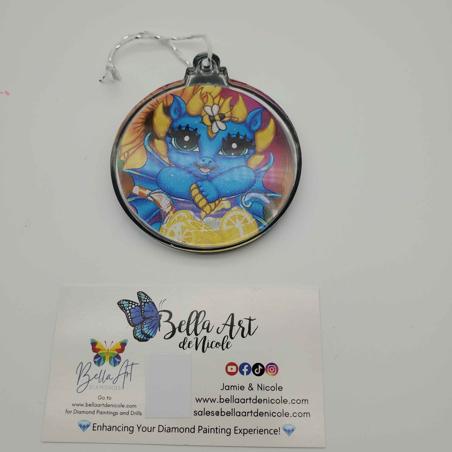 Handcrafted Licensed Emma Casey Resin Art Christmas Ornaments