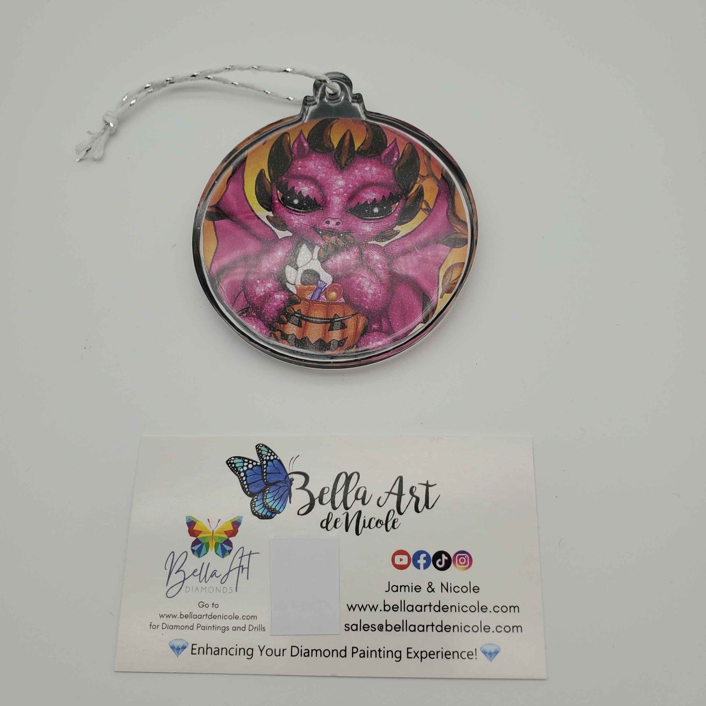 Handcrafted Licensed Emma Casey Resin Art Christmas Ornaments