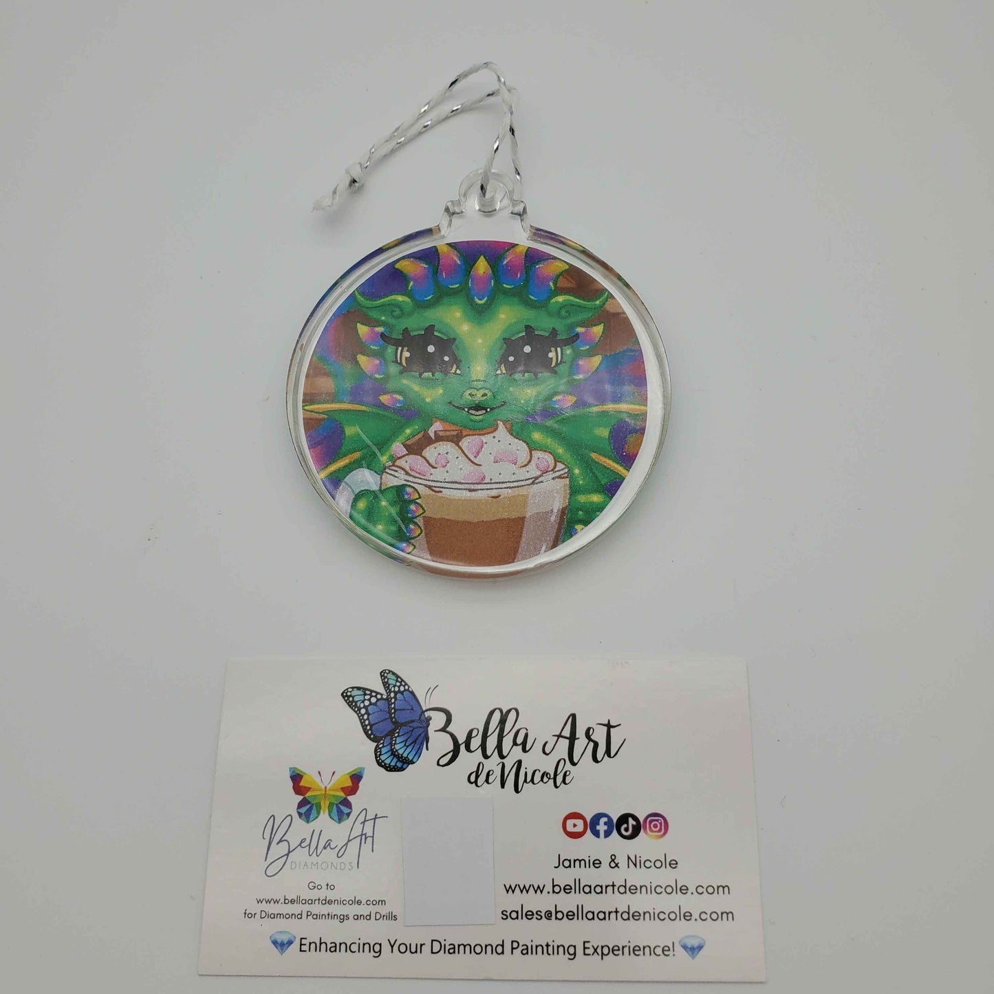 Handcrafted Licensed Emma Casey Resin Art Christmas Ornaments