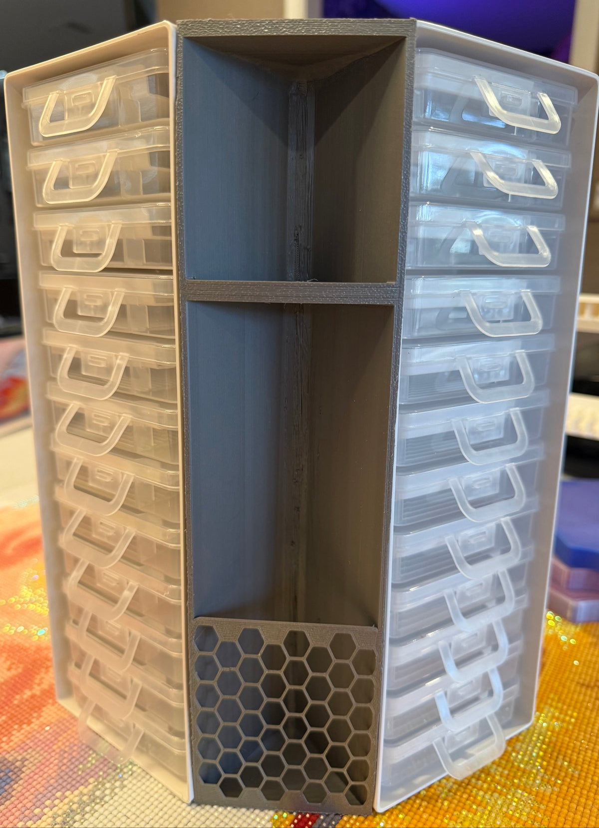 5-pack corner shelf between RedTwo towers