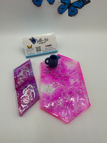 Resin Trays with Magnet & Trashdrill Coverminder (Include color of desired Pitcher in Notes)