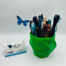 Load image into Gallery viewer, Tritium Green Dragon Pen Holder for Diamond Painting Pens and More
