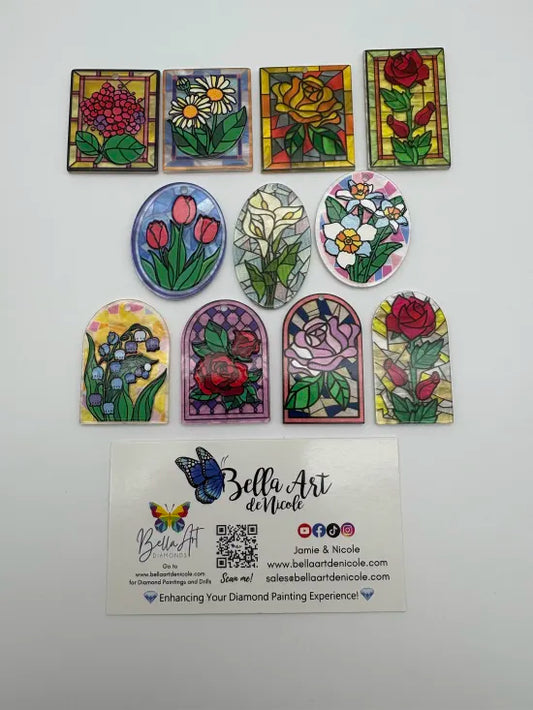 Cute Flower Stain Glass Coverminders