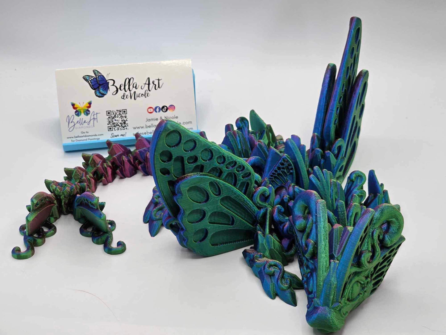 Articulated Dragon Tray Guardians - Baby Butterfly Dragon with Wings