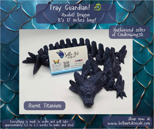 Articulated Dragon Tray Guardians - Axolotl Dragon