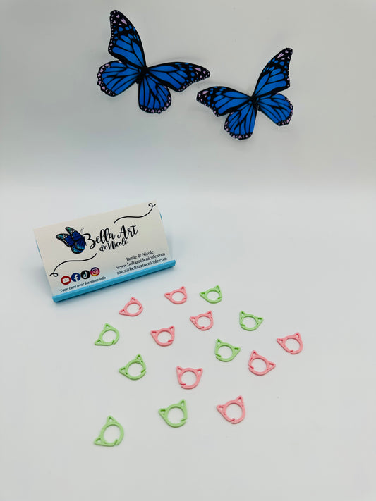 3D Printed Cat Stitch Markers